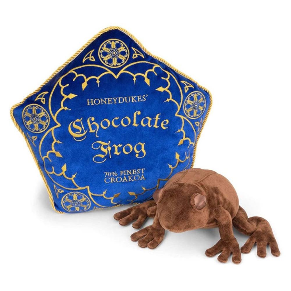 NWT - Harry Potter Chocolate Frog Cushion Plush Set Noble Collection